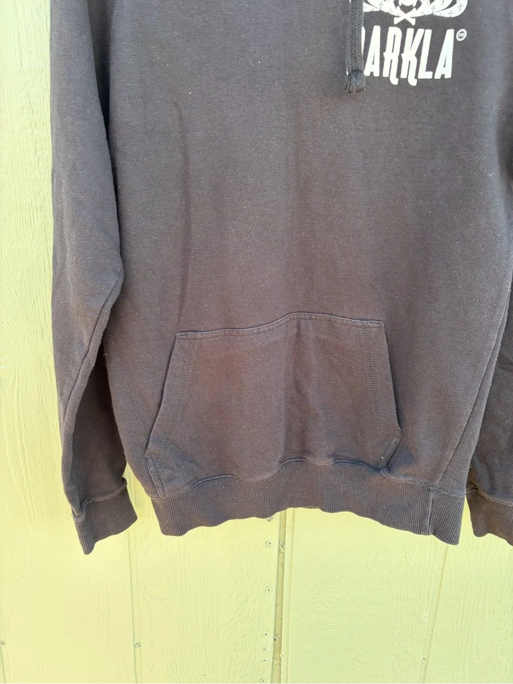 Darkla kinds Black Hooded Pullover Sweatshirt Size S